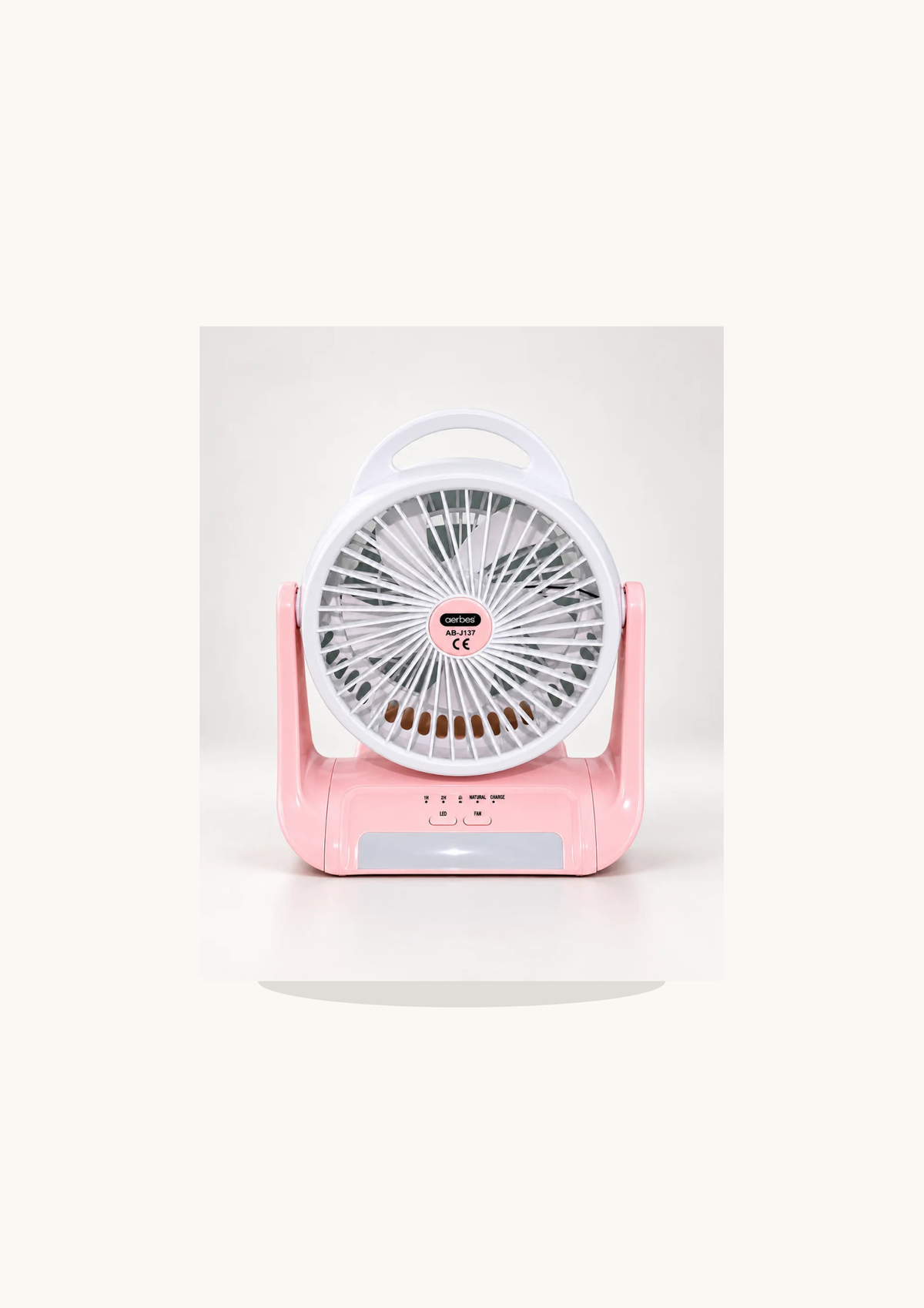 LED Rechargeable Desktop Fan | 12-Light Ambient Glow